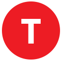 Red circle with T for Trained