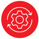 Data=Driven ROI red circle with gear icon