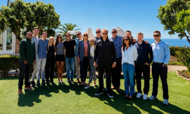 Members of Omni Advertising's Honda and Connected TV teams during a market share strategy meeting in Laguna Beach, California.